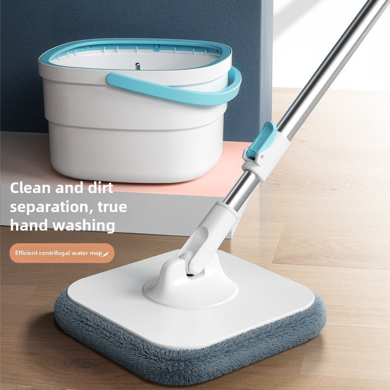 Spin Mop and Bucket Set with Water Separation for Easy Floor Cleaning
