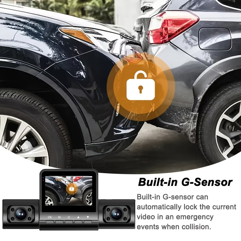 Cámara de tablero HD 1080P de 4 canales con visión nocturna y pantalla LED para el lado del conductor