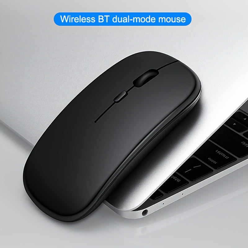 Wireless Ergonomic Mouse 2.4G 5G Plug and Play No Battery Needed for Laptop Desktop