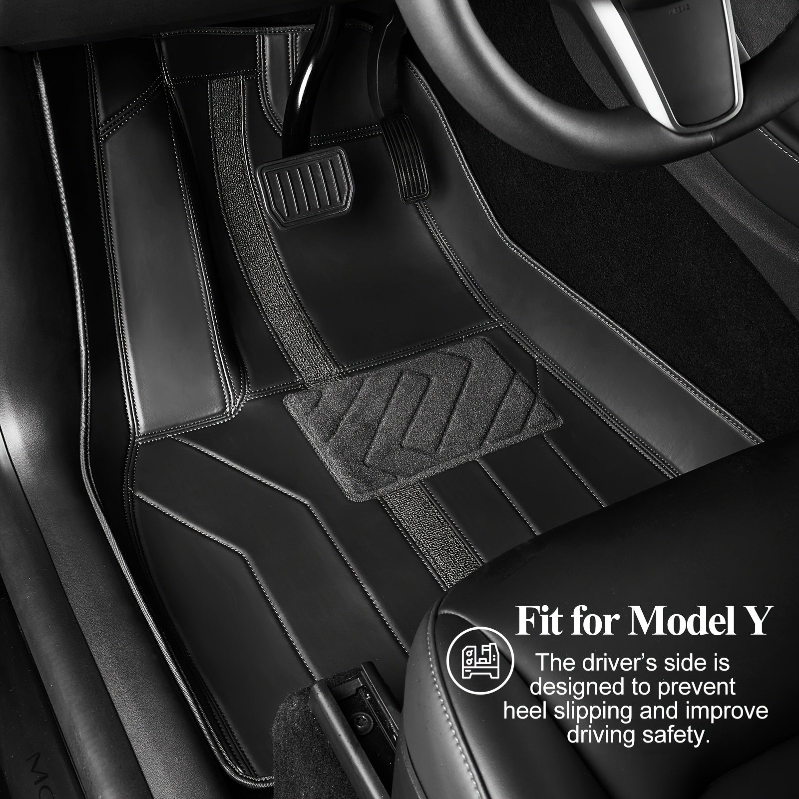 Car Floor Mats For Tesla Model Y 2021-2023 3/6 Pieces Interior Accessories