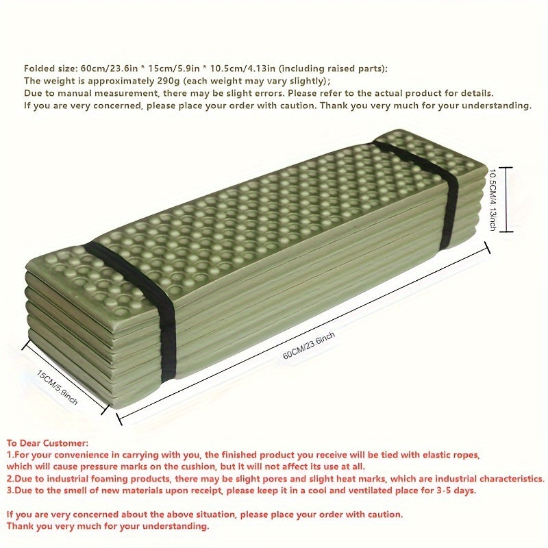 Single Person Camping Foam Sleeping Mat Waterproof Foldable Rectangular Lightweight