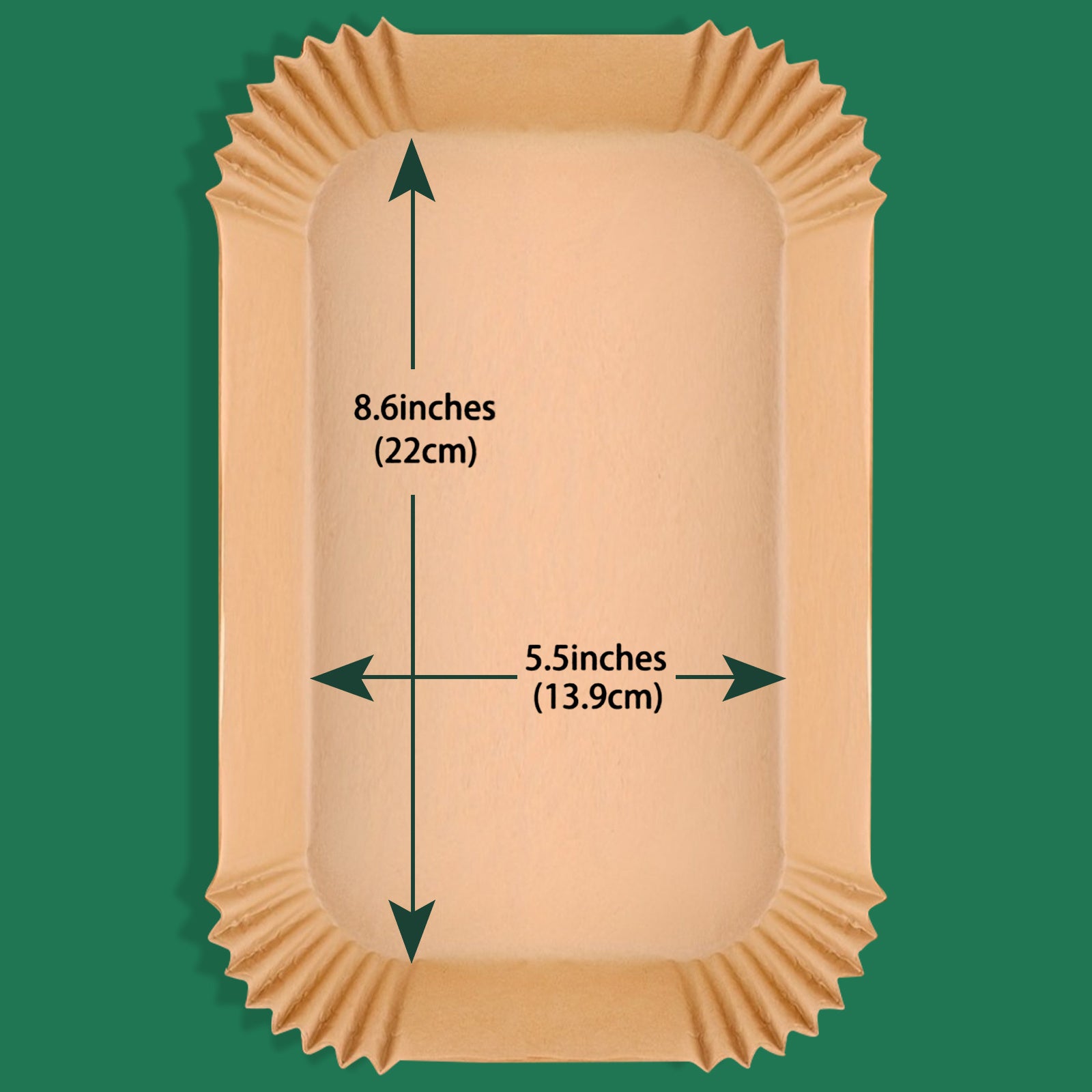 100 dona yopishmaydigan qog'oz varaqalari, havo fritözlari uchun pishirish va pishirish
