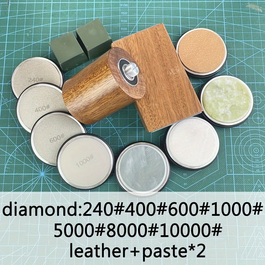 Magnitli asos bilan Premium Rolling Knife Sharpener Kit - Olmos bilan qattiqlashtiruvchi toshlar, aniqlik bilan kesish uchun 15 va 20 daraja burchaklar - Uy oshxonalari va ochiq havoda foydalanish uchun mukammal.