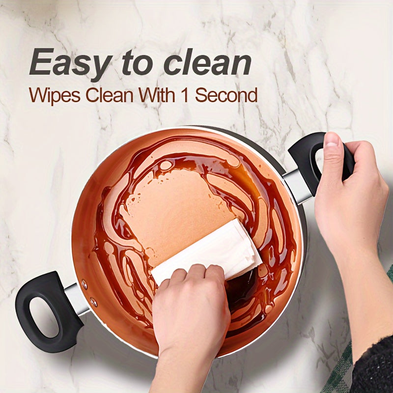 15-Piece Nonstick Cookware Set with Soup, Milk, and Frying Pans for Family and Gifting