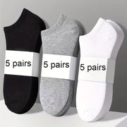 Unisex Low Cut Socks 15 Pairs Lightweight Cotton Blend Solid Color Men Women