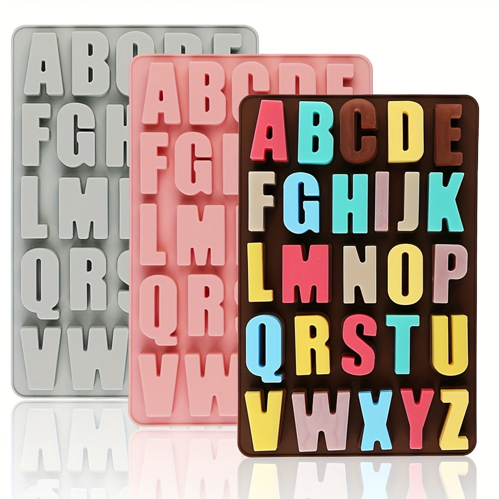 Silicone Alphabet Mold Set for Baking, Crafts, and DIY Projects