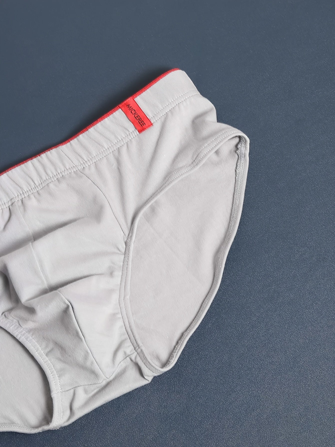 Men's Cotton Feel Triangle Underwear Set 3 Mixed Colors Mid-Rise Breathable Elastic