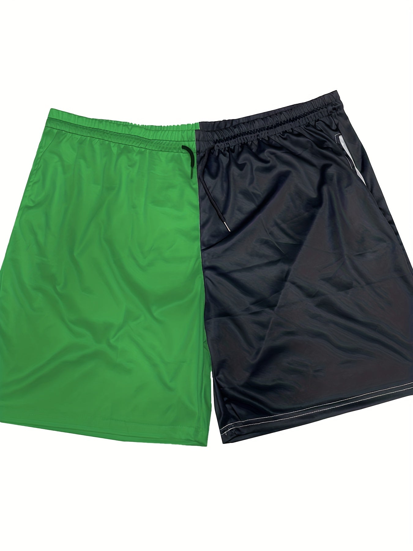 Plus Size Men's Casual Polyester T-Shirt and Shorts Set with Print Pattern