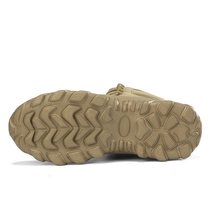 Hamma mavsumlar uchun nafas oladigan, mustahkam erkaklar uchun yuqori bo'yli piyoda yurish botinkalari, suv o'tkazmaydigan kauchukdan.