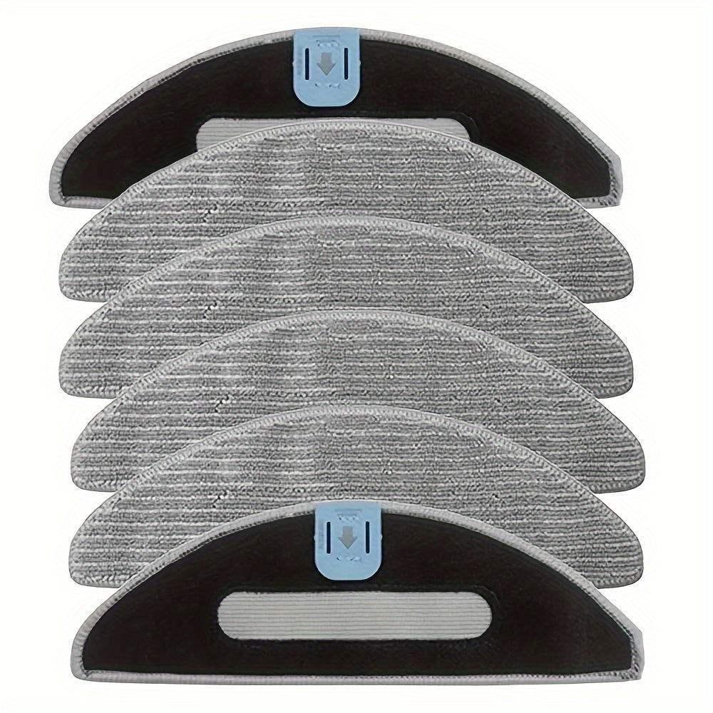 Набор из 6 подушечек для швабры: Совместим с iRobot Combo j5/j5+, i5/i5+ Робот-пылесос, моющиеся и многоразовые микрофибровые насадки для уборки пола.