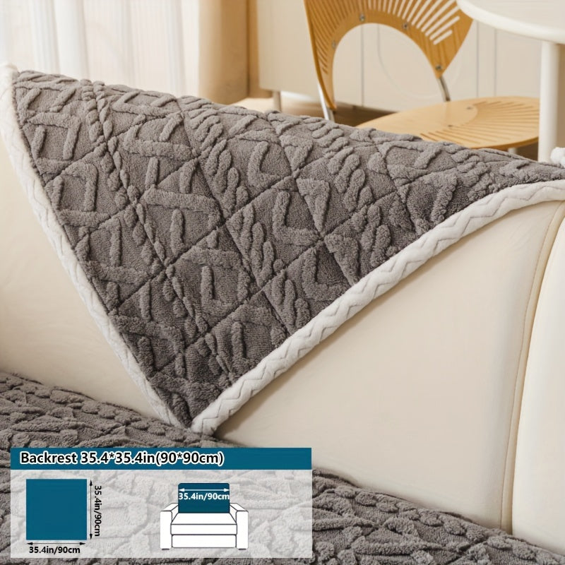 Плюшевый мягкий диванный подушечка для 1-4 местных диванов, нескользящая, моющаяся в машине, дружелюбная к питомцам