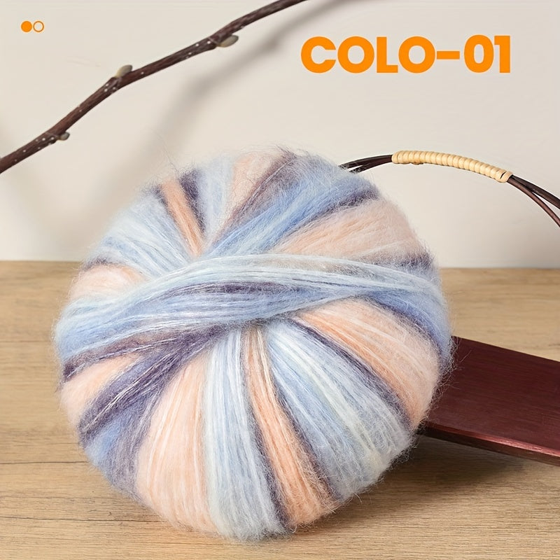 Gradient Wool Yarn 2 Bundles 100g 350m Multicolor Horse Sea for Knitting Scarves Hats