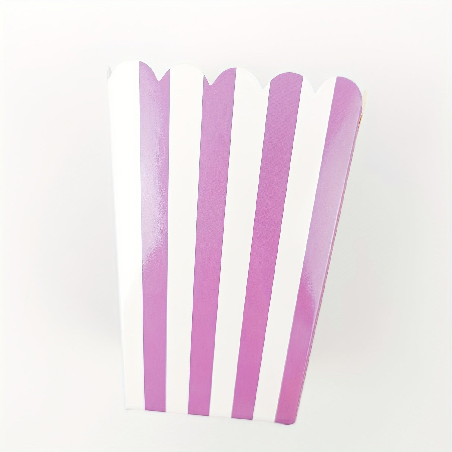 Striped Paper Popcorn Boxes Set of 12 for Parties and Snacks