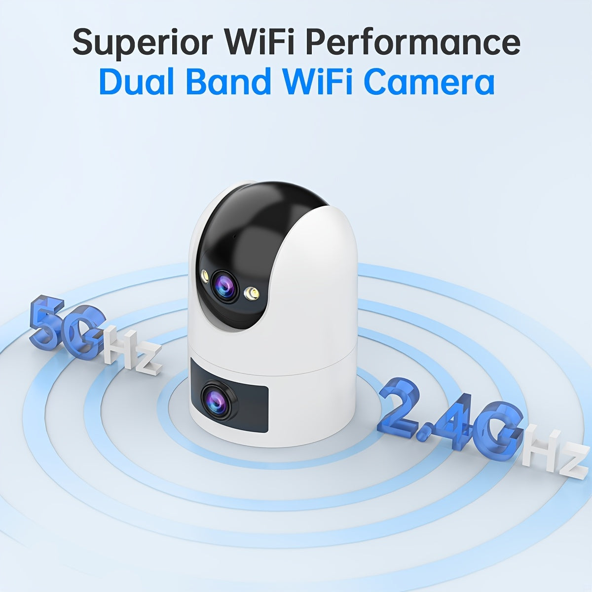 Children's 5G WiFi Security Camera with Dual Lens Auto Tracking Night Vision