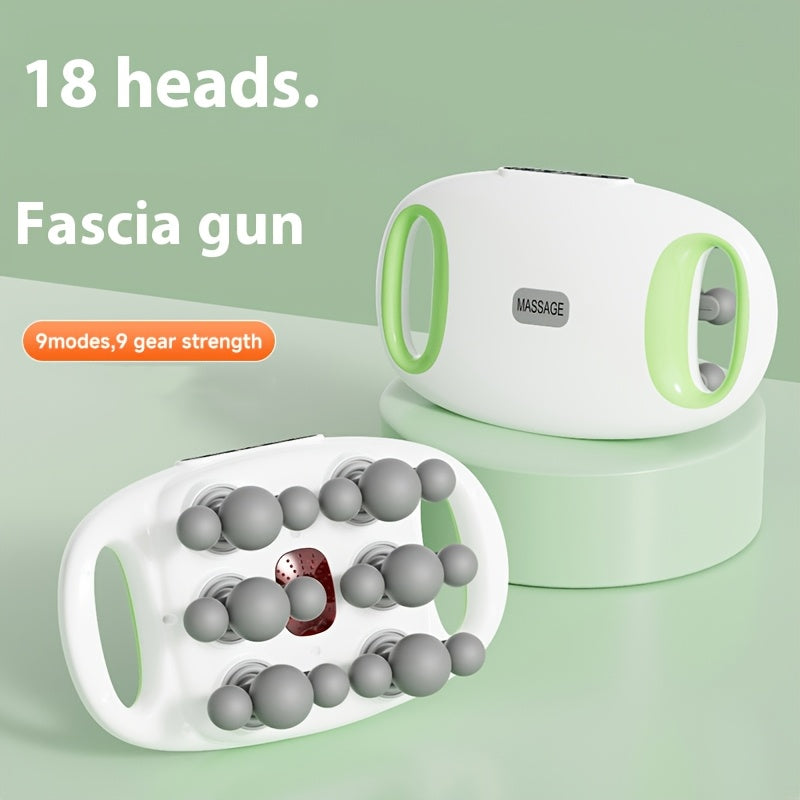 18-Head Massager with Rechargeable Lithium Battery for Whole Body Scalp and Body Relaxation