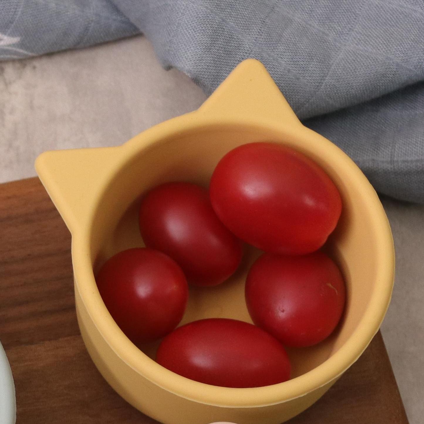 Silicone Baby Food Bowl BPA-Free Non-Toxic Toddler Feeding Tableware