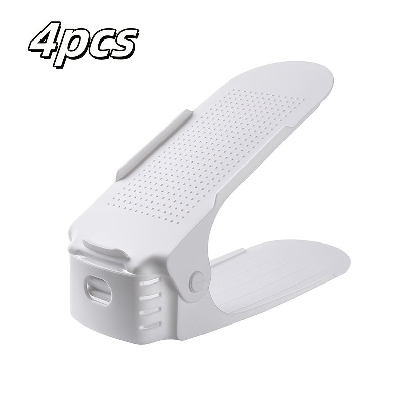 Комплект бытовой мебели для общежития, включающий 4 двухслойные полки для обуви, регулируемые и легко разбираемые и моющиеся коробки для обуви, шкаф для обуви и полку для хранения обуви на 12 и 16 предметов.