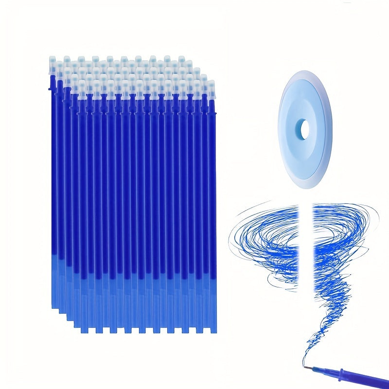 55-Piece Colored Erasable Gel Pen Refills 0.5mm for Office School Writing