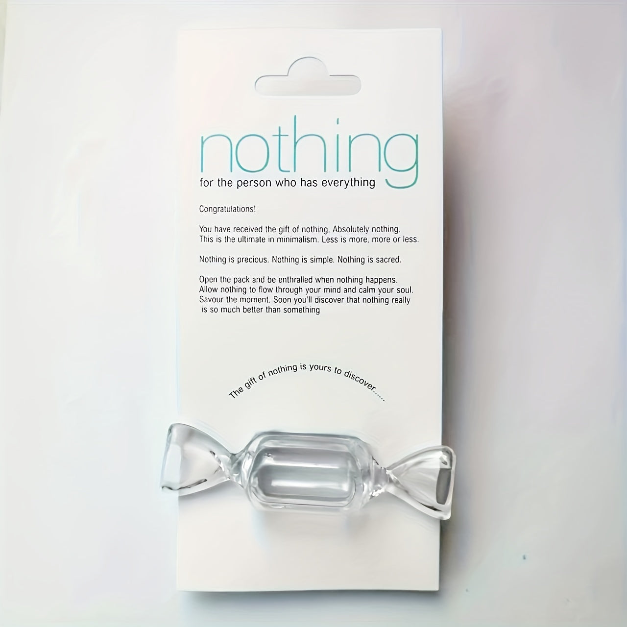 Novelty Gift for Someone Who Has Everything Unique Gift of Nothing for Holiday Birthday or Party