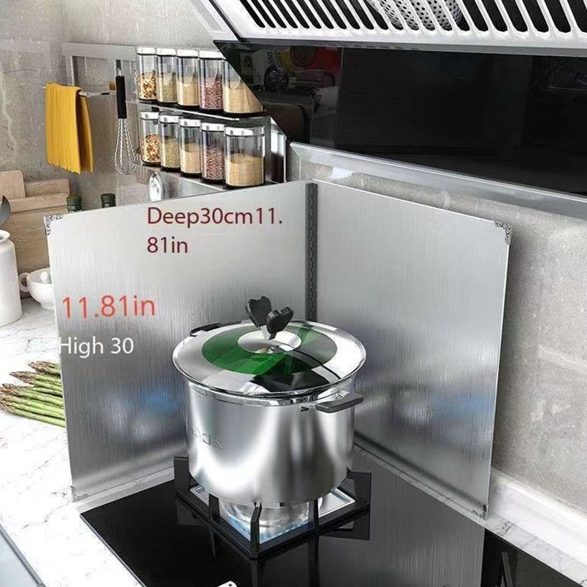 Foldable Stainless Steel Heat Insulation Panel for Stove Top Oil Splash Shield