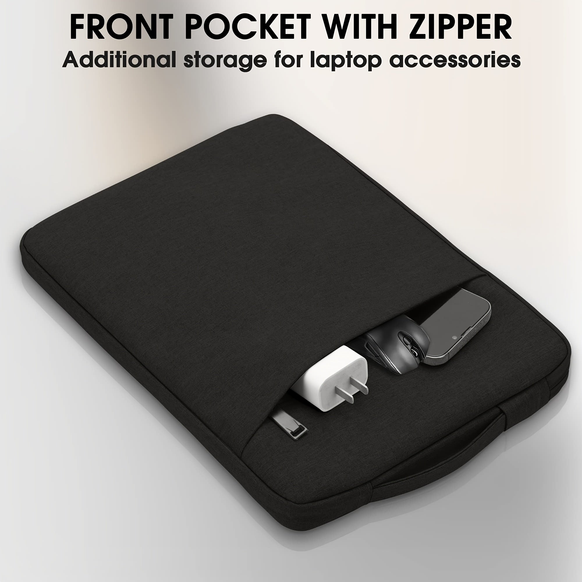 Funda para portátil de lino compatible con TSA, para portátiles de 13-16 pulgadas en negro, rosa y gris