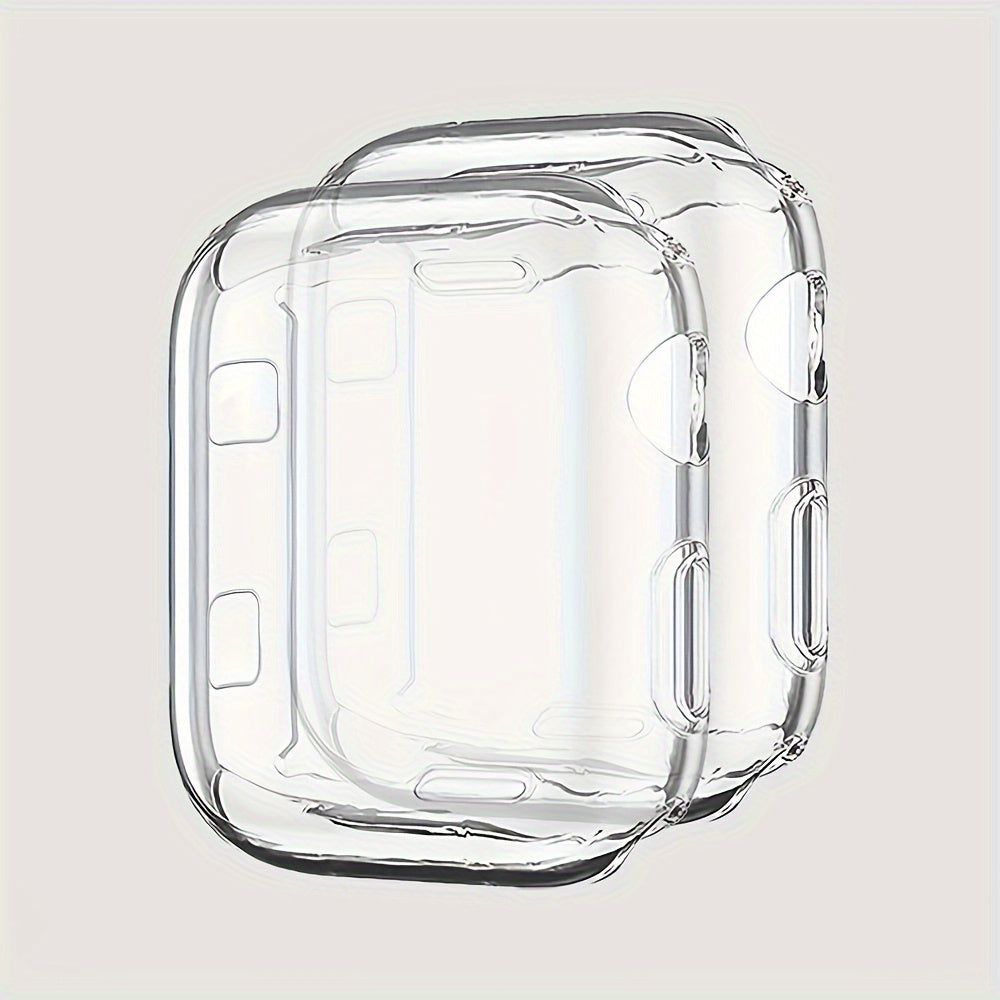 Transparent Full Coverage TPU Watch Case Set for Apple Watch Series 9-2 38mm-45mm