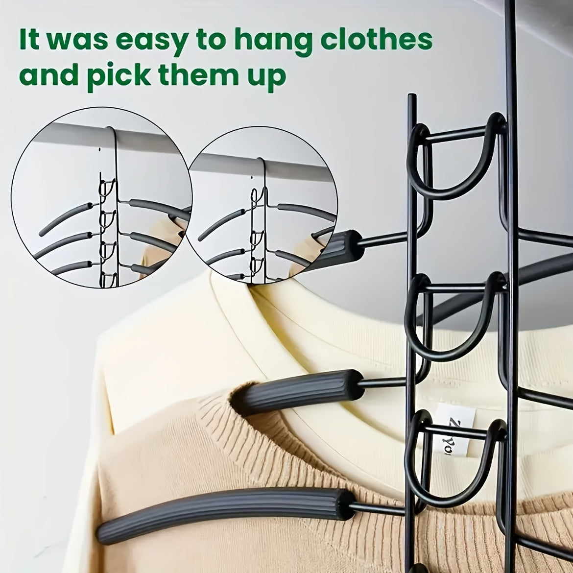 5-Layer Clothes Organizer for Dorms and Wardrobes Space-Saving Non-Slip Foldable