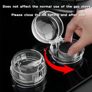 Set of 2 Gas Stove Protective Covers Anti-Dirt Anti-Slip Anti-Touch for Knobs