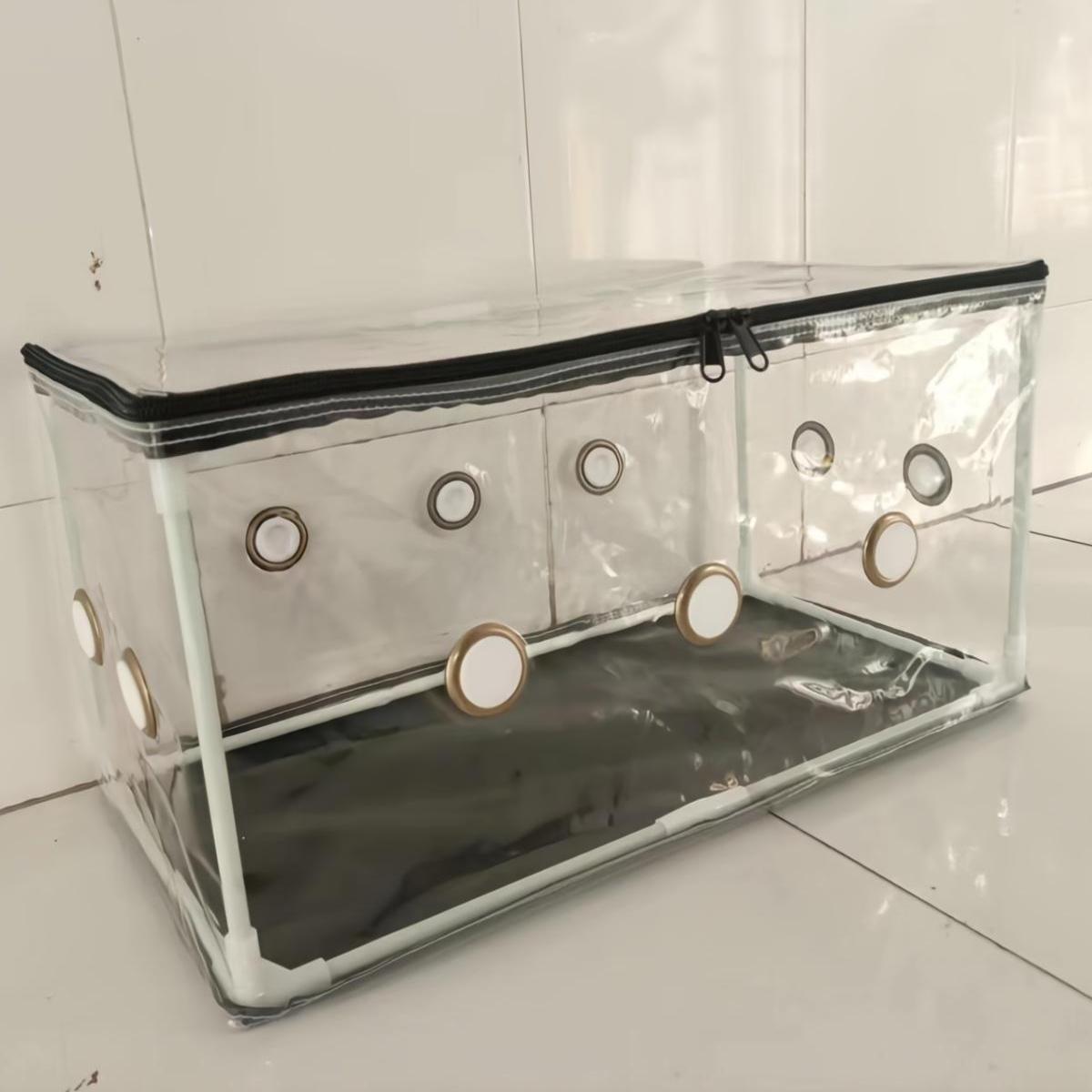 PVC Protective Cover for Plants Windproof Rainproof Zipper Entrance Durable Insect Shield