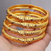 Elegant Open Gold Bracelet for Brides Middle Eastern Jewelry Ethnic Style