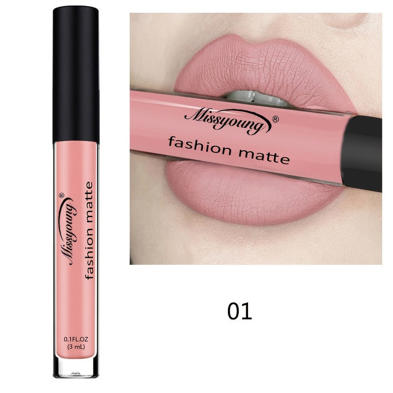Женская матовая жидкая помада для губ, стойкая, увлажняющая, красная, черная, нейтральная