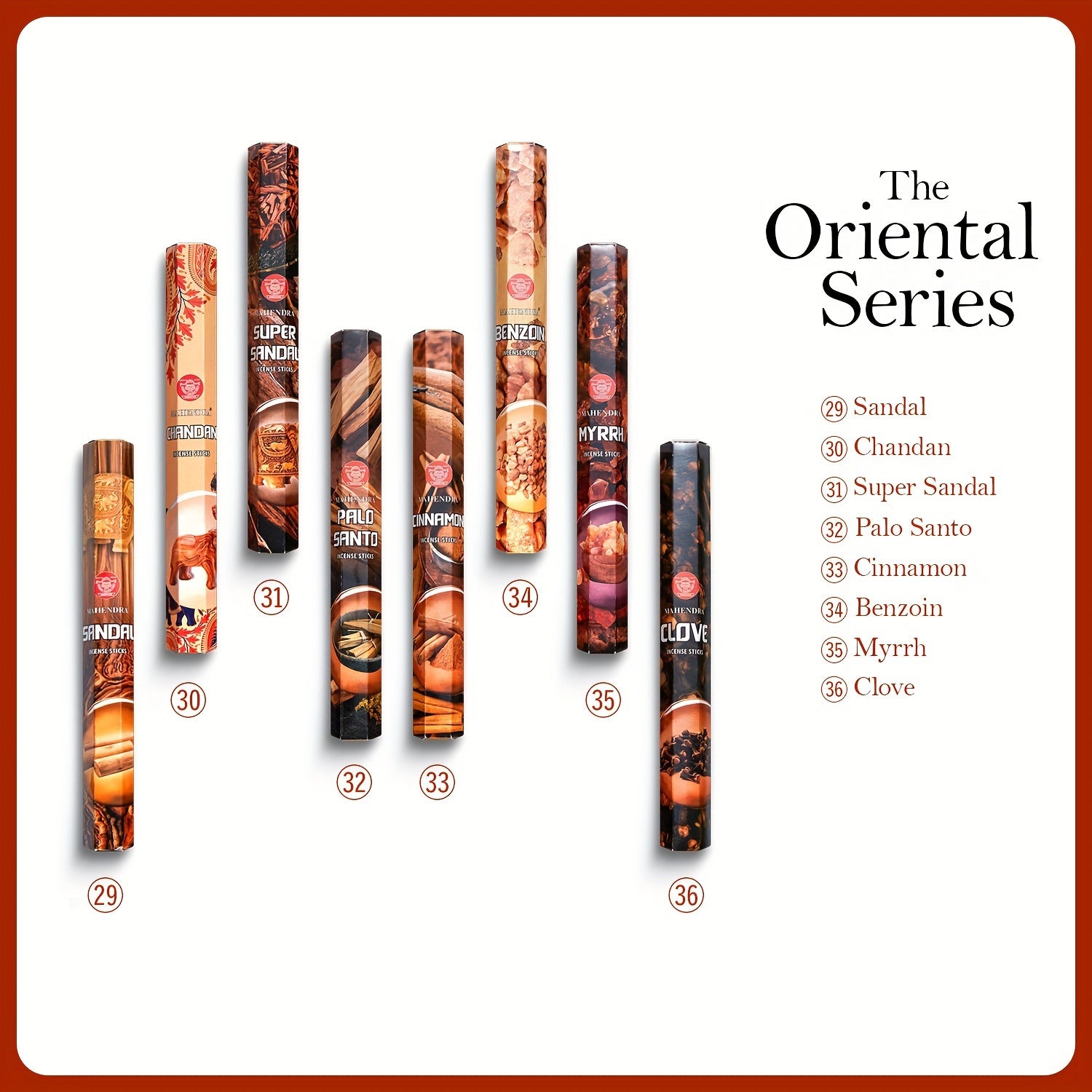 Incense 20-Pack Spice Scented Variety Set for Yoga Meditation Home Fragrance Sandal White Sage Musk Rose Citronella Patchouli Lavender