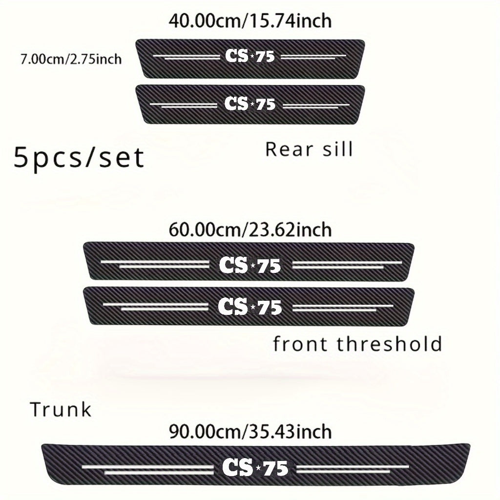 Car Door Sill Guards Vinyl Sticker Set for Car Bumper Protectors