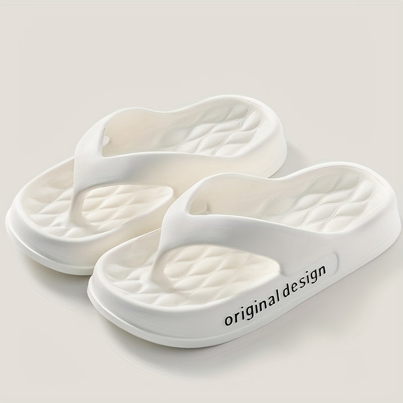 Women’s Rubber Letter Print Flip Flops Casual Summer Slides