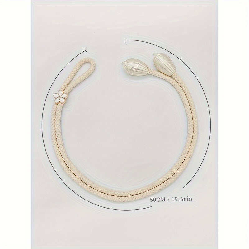 Set of 2 Adjustable Buckle Curtain Tiebacks for Living Room Bedroom Classic Style