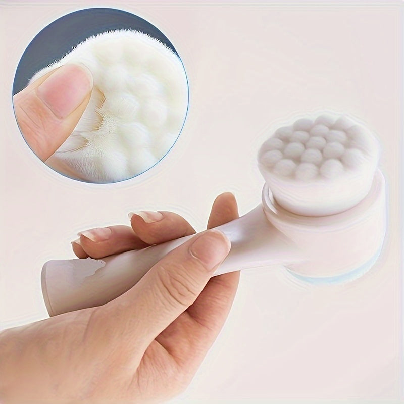 Unisex Silicone Face Cleanser Dual Soft Brushes Exfoliating Massager Fragrance-Free