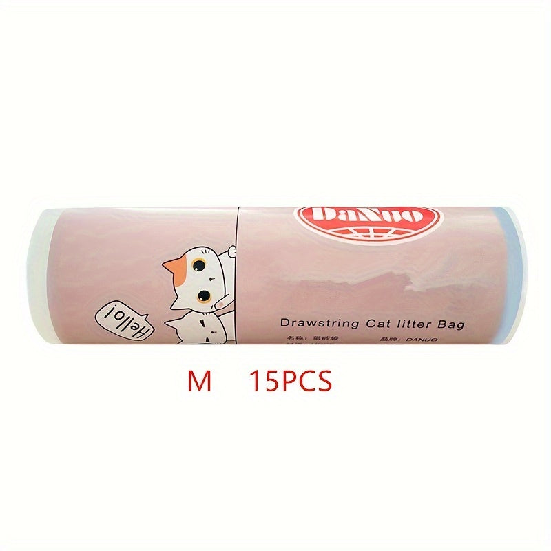 20/15/7pcs Extra-Thick Large Disposable Plastic Cat Litter Bags