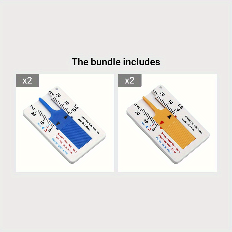 Universal Car Tire Tread Depth Gauge Plastic Tread Measure Tool 0-20mm