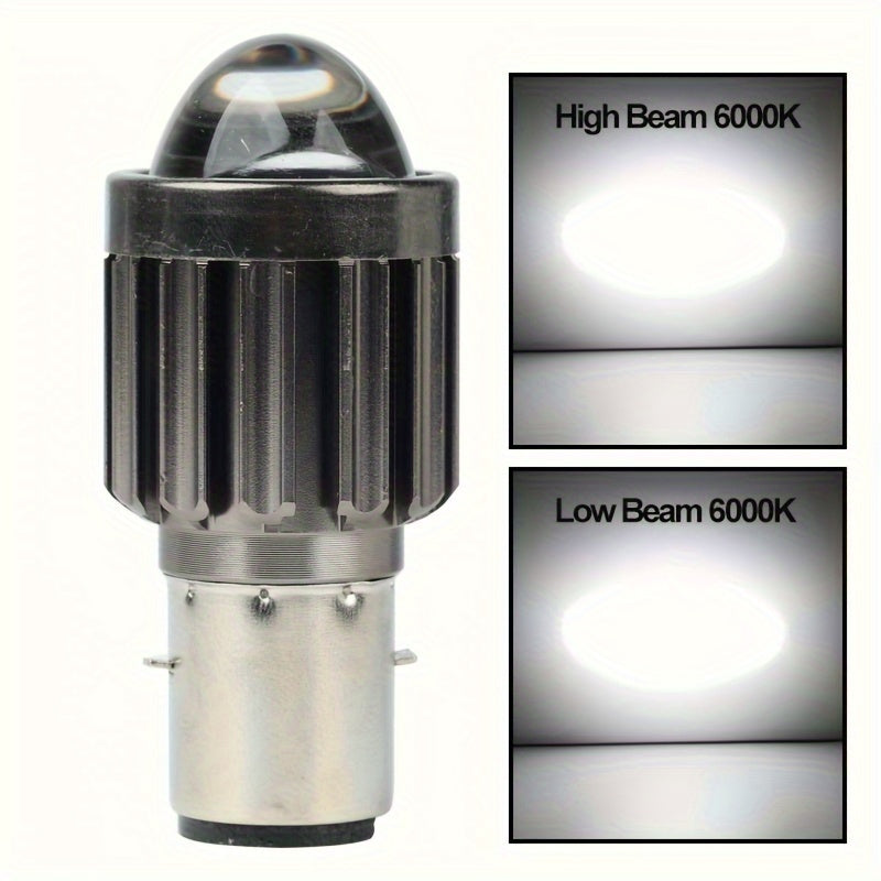 Motorcycle H4 LED Headlight Double Color Hi Lo Beam Front Light