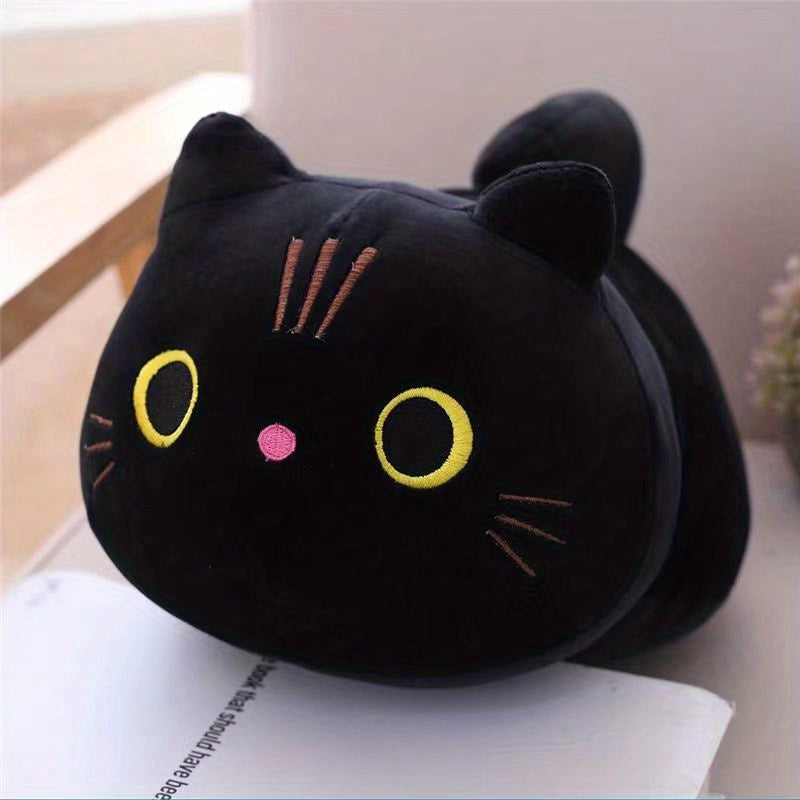 25cm Plush Toy Cartoon Cat in White Black Orange Gray for Kids