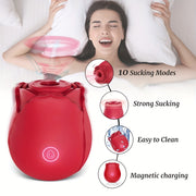 Mujer Rosa Vibrador Estimulador Clítoris Succión de Pezones Punto G 10 Modos Juguete Sexual