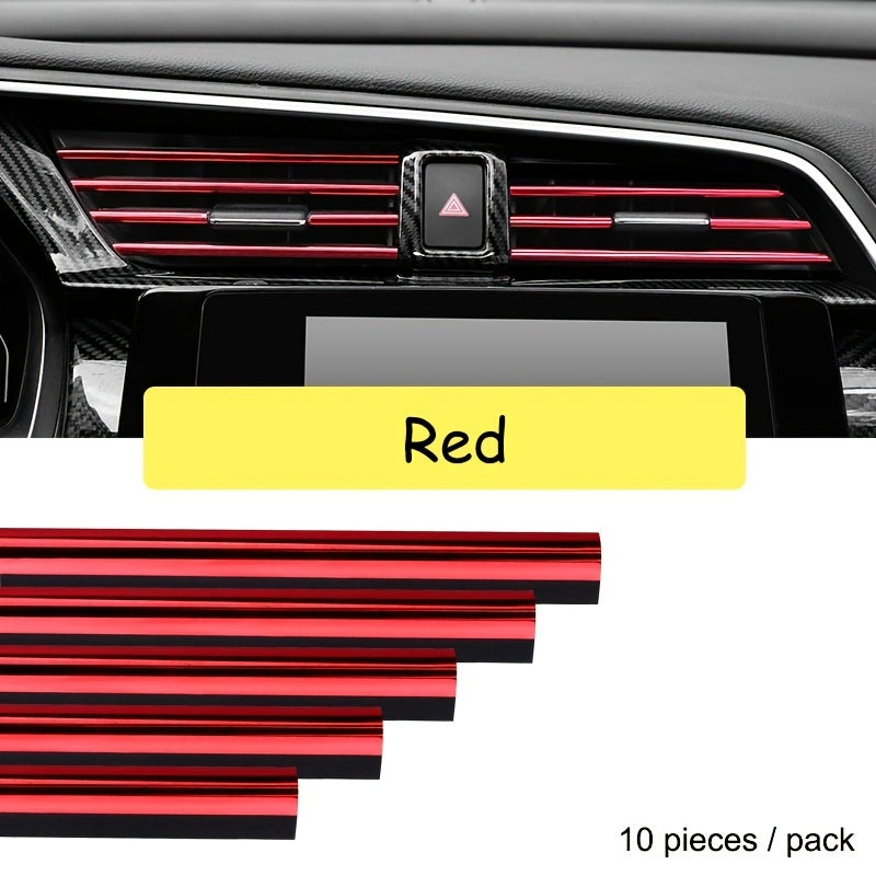 10 ta to'plam avtomobil ventilyatsiya qismi qopqog'i, kumush, avtomobil ichki aksessuarlar