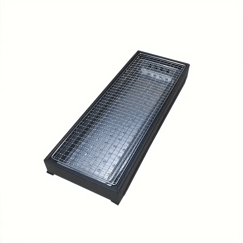 Foldable Iron Grill for Outdoor Gatherings Tailgating No Battery Needed Durable