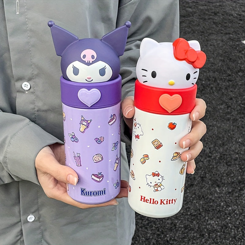 350ML Insulated Sanrio Kuromi Water Cup, Portable Straight Drinking Cup