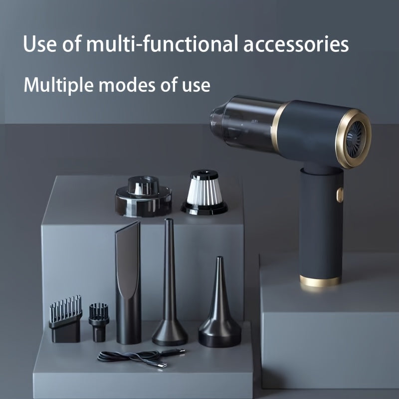 Aspiradora inalámbrica de mano para coche con succión, soplado e inflado