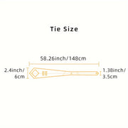 Erkaklar uchun Slim 6cm galstuk, ijodiy naqsh bilan, to'ylar, kechalar va biznes uchun