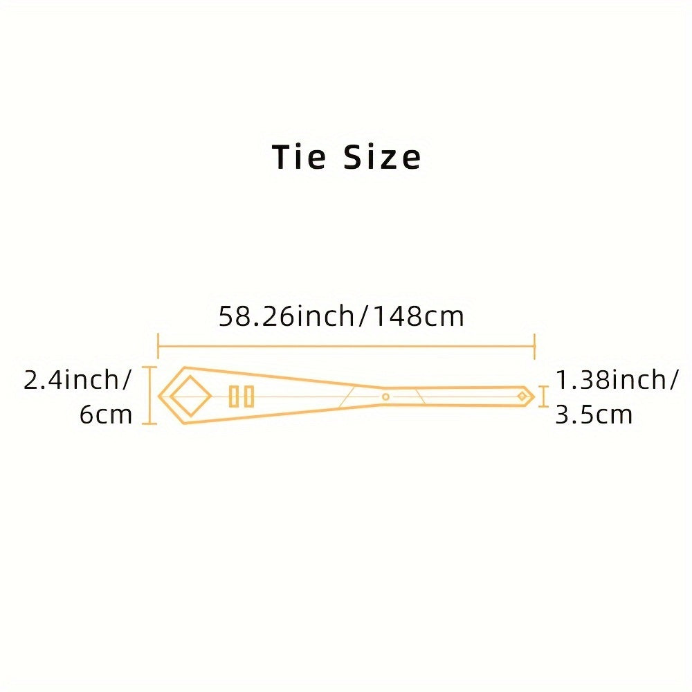 Geometric Narrow Necktie 6cm Wide Polyester Woven for Weddings Parties Business