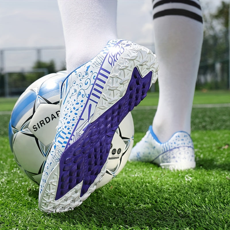Men's Turf Football Boots Lightweight Non-Slip Soccer Shoes for Outdoor Training