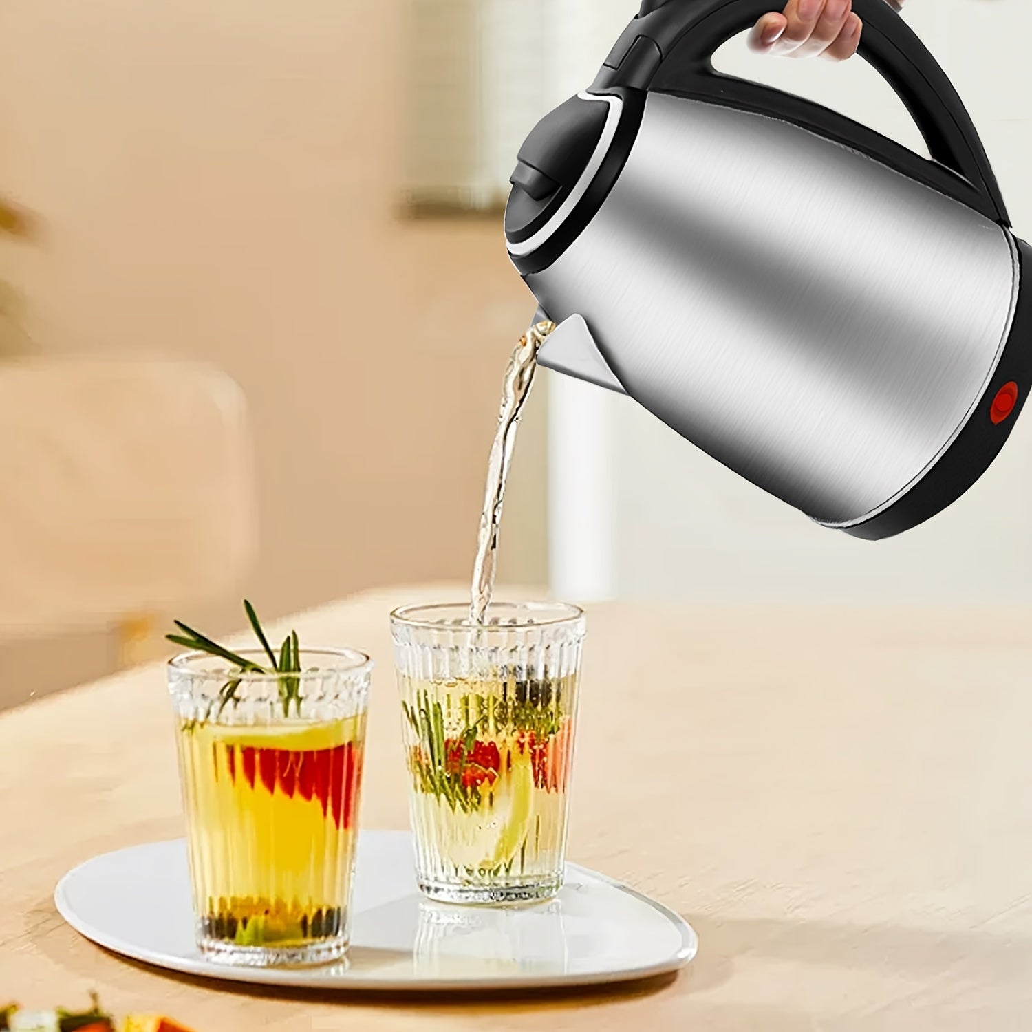 Stainless Steel Electric Kettle 1.7L Auto Shut-Off va tez qaynash bilan