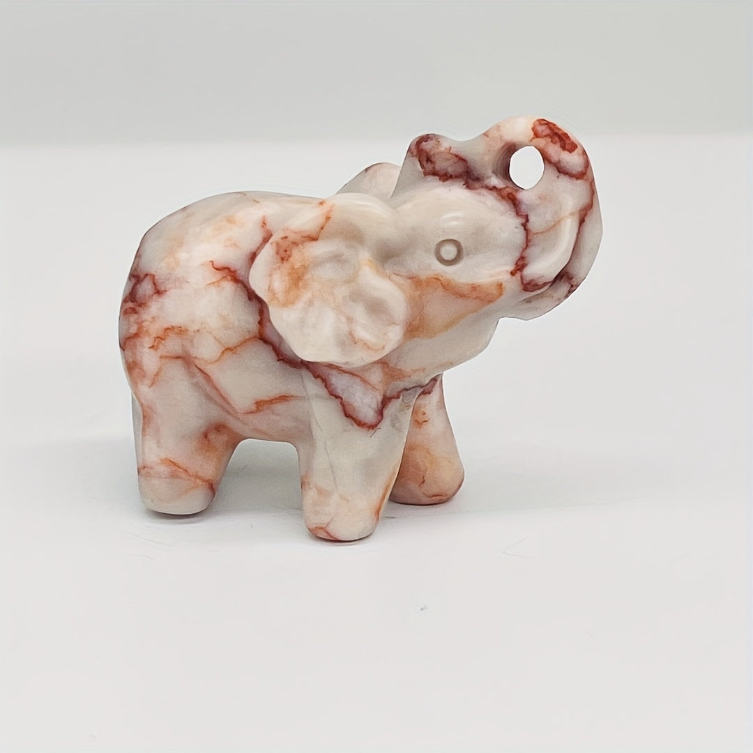 Crystal Carving Elephant Ornament 40mm Natural Crystal Stone Home Decor Gift